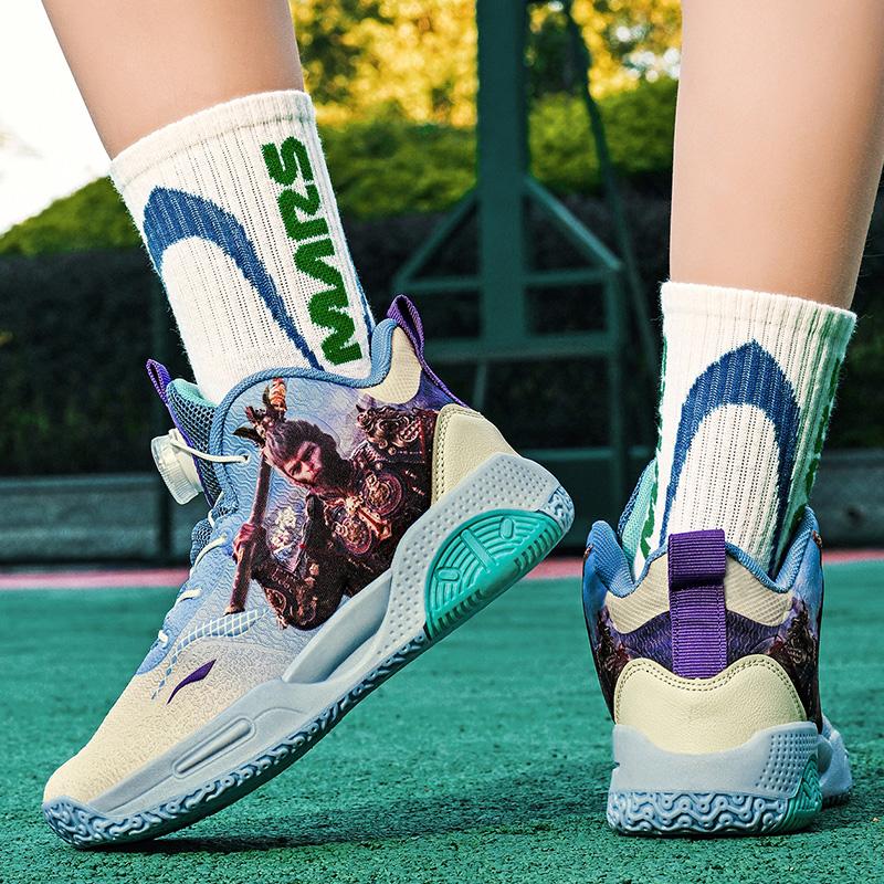 Wukong Fashion Children Sneakers Sport Basketball Shoes Casual Breathable Kids Sneakers Light Boys Girls Running Shoes Anime Cosplay Kids Mesh Shoes