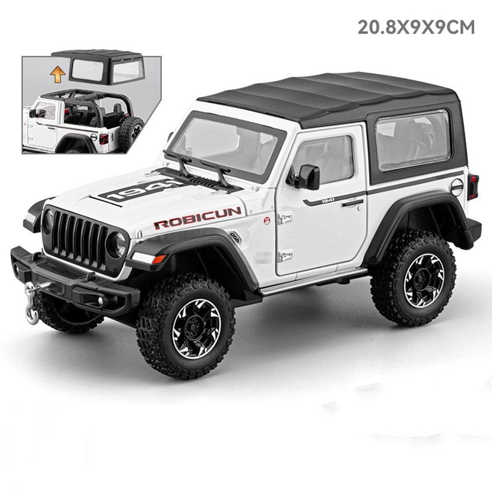 1:24 Wrangler Rubicon Tank 500 Модель автомобиля-игрушки SUV Амортизирующие колеса Рулевое управление Звук Свет Внедорожные модели Автомобилей Подарки для мальчиков