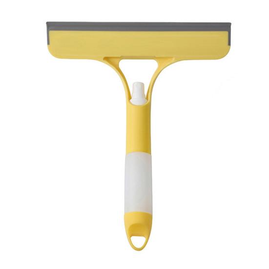 Glass Wiper 3-In-1 Window Cleaning Scraper with Spray Bottle Ergonomic Handle Window Wiper All-Purpose Cleaner Tool