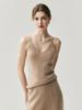 Women's V-Neck Slim Fit Cashmere Knit Spaghetti Strap Vest - Autumn/Winter 2026 Base Layer Top