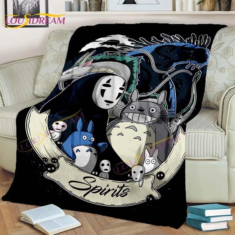 Одеяло в стиле аниме «Миядзаки», одеяло «Мой сосед Тоторо», одеяло «Унесенные призраками», фланелевое одеяло для спальни, гостиной, дивана