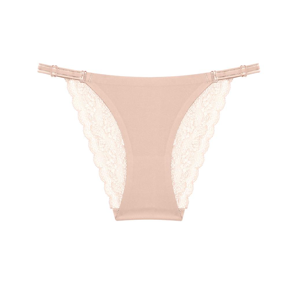 Бесшовные стринги FINETOO, нижнее белье, регулируемые трусики S-XL, женские кружевные трусики, шелковые трусики для женщин