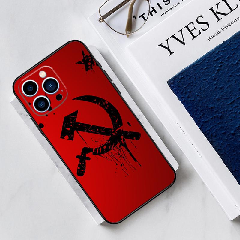 USSR Flag Soviet Union Case For iPhone 17 Air 15 14 13 12 11 16 Pro Max Mini 16 15 Plus 16e Funda Silicone Cover