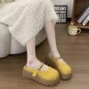 European Station Sponge Cake Bottom Slippers 2025 Spring and Summer New Thick-bottomed Versatile Outer Wear Heightening Non-slip Casual Bag Head Drag