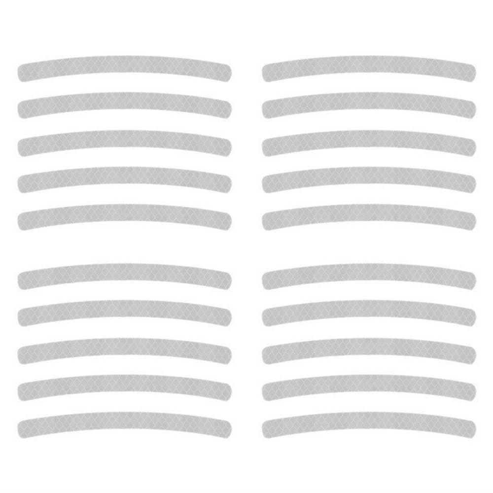 20 шт., светоотражающая наклейка для общего автомобиля, светящаяся предупреждающая наклейка для безопасности, декоративные полоски для ночного вождения