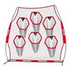 2438.4x2438.4mm Football Trainer Throwing Net, Training Throwing Target Practice Net with 6 Target Pockets, Knotless Net Includes Straps and Portable