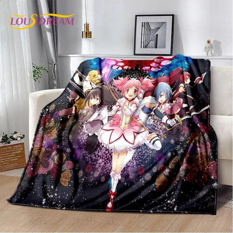 3D милое одеяло с рисунком Puella Magi Madoka Magica, мягкое одеяло для дома, спальни, кровати, дивана, дорожного чехла для пикника, детское одеяло