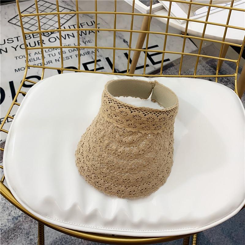 Модные женские кепки с козырьком, летняя кепка своими руками, полый цветочный узор, кружевная повседневная шляпа с козырьком, пустая шляпа-цилиндр, пляжные женские солнцезащитные шляпы