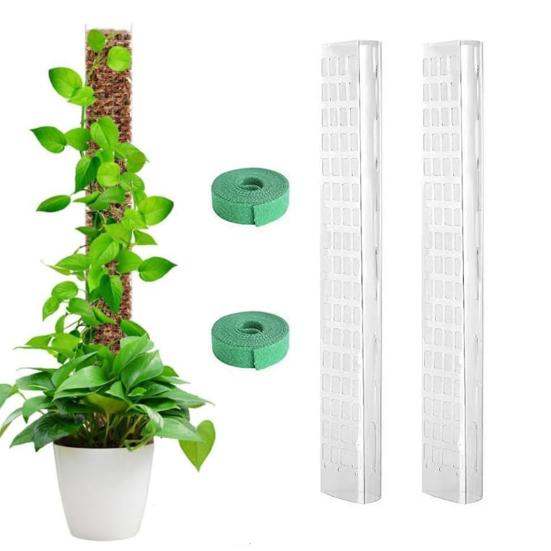 2/4/6Pcs Plant Moss Pole Easy Assembly Climbing Plants Plant Support with Sphagnum Moss Moisture-retaining Plant Support Stake