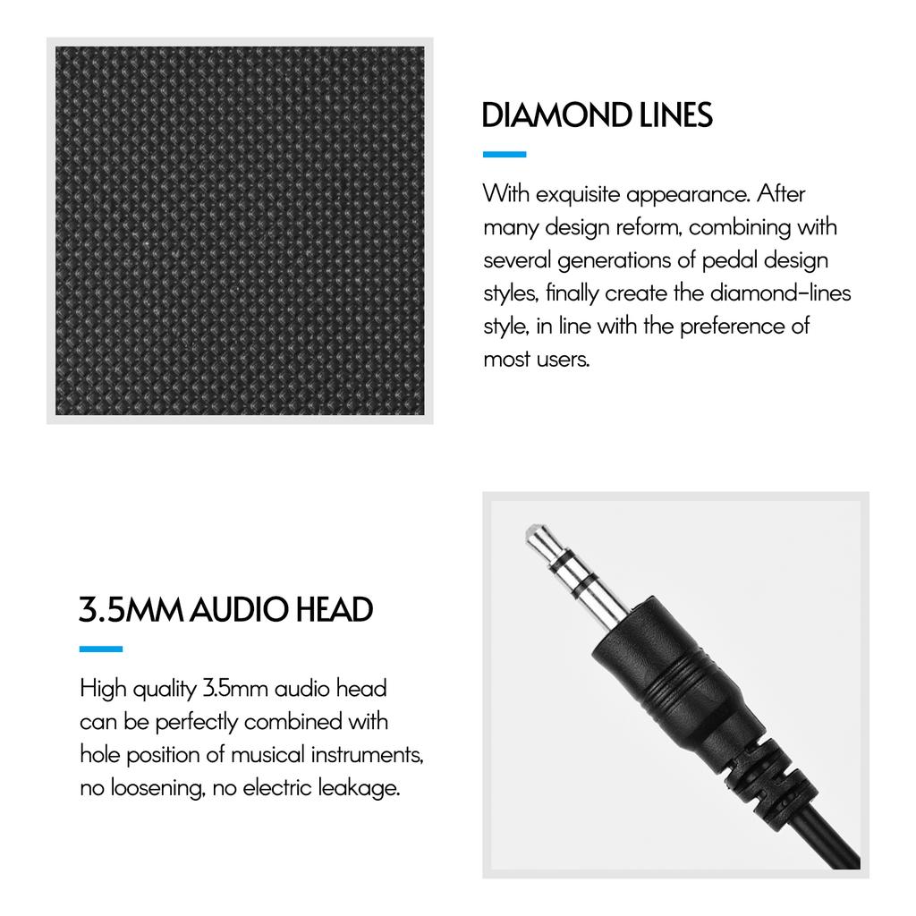 3,5 мм интерфейс Компактная педаль сустейна Универсальная двойная педаль для музыкальных инструментов Портативное складное пианино Электронное