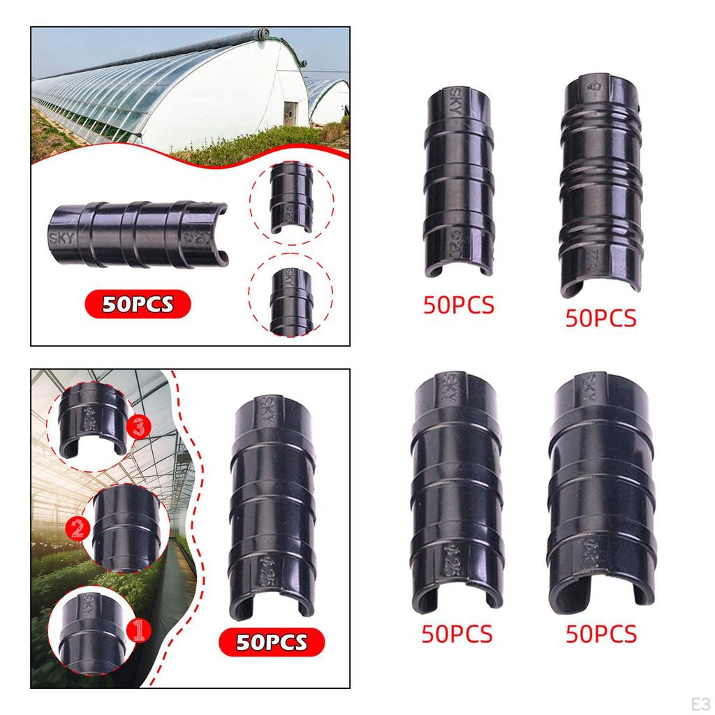 50 штук Зажимы для тепличной пленки Зажим для труб каркаса Многоразовая фиксирующая пряжка Фиксация затеняющей сетки