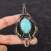 Amazonite Pendant Copper Wire Wrapped Gemstone Pendant Amazonite Jewelry Birthstone Pendant Handmade Copper Wire Wrap Jewelry  Gift For Him
