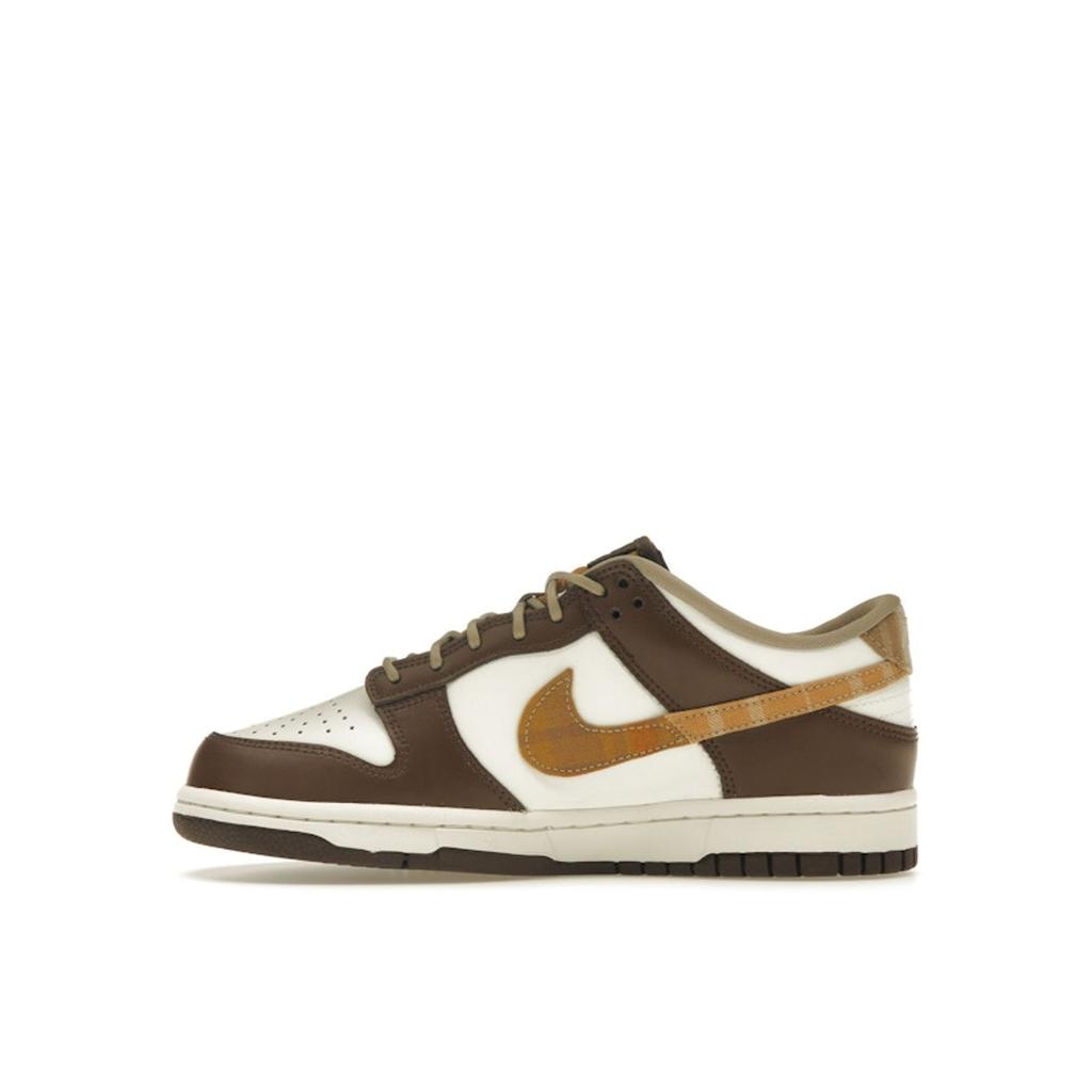 Nike Dunk Low GS Клетчатые Коричневые Детские Кроссовки Парус Разноцветные Какао-Wow FV3653-191