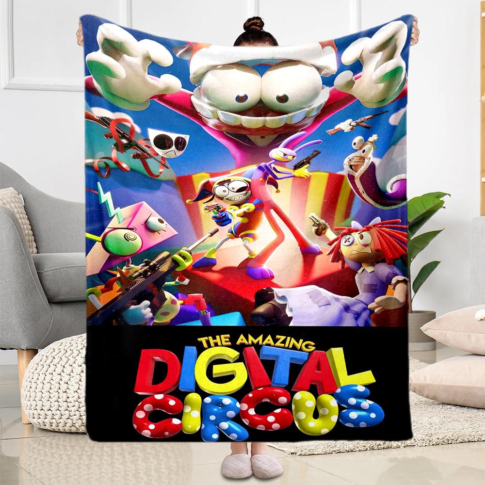 Digital Circus Blanket Comfortable Great for Bed Bedding Livingroom Four Seasons Universal Modern Style Gifts For Family Or Friends