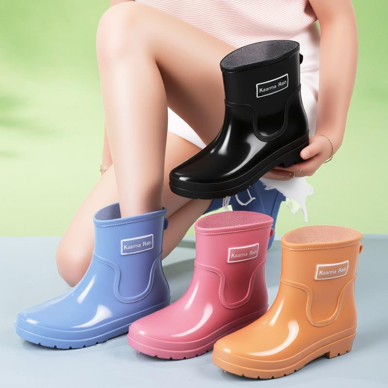 Casual non-slip water boots low tube overshoes adult women's low-top waterproof shoes women's rain shoes women's rain boots fashion work