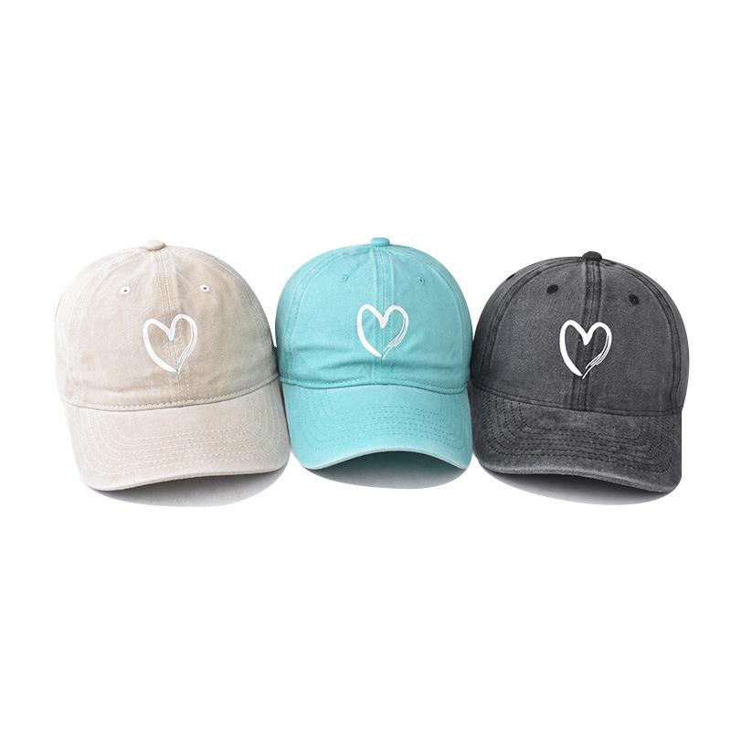 Cotton New Love Baseball Cap Men and Women Outdoor Personality Cartoon Big Love Cap