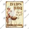 Decor DAD'S BBQ Sign Tin Sign Vintage Plaque Metal Wall Decor for Barbecue Bar Pub Kitchen Party Zone Iron Painting