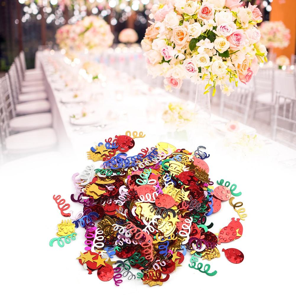 60 г/Пакет День Рождения Свадьба Вечеринка Воздушный шар Цветное Конфетти с Блестками Декор Украшение для Вечеринки