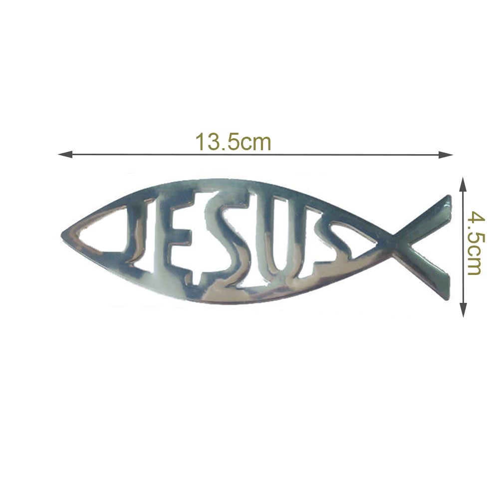 Popular Decoration Funny Jesus Fish Symbol Logo Vinyl Car Sticker Window Decal