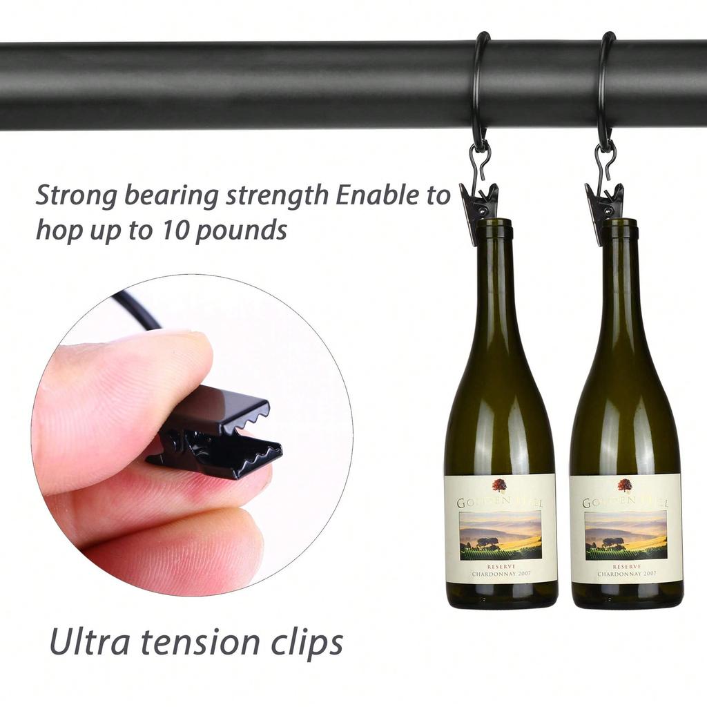 Кольца с клипсами Аксессуары для штор, Открывающиеся подвесные кольца с прочными клипсами для штор, штор для душа, крючки для римских штор