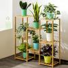 Multi-layer Wooden Flower Rack Plant Shelves Flower Plant Stand Outdoor Garden Balcony Shelves Flower Pot Holder Rack Display Rack
