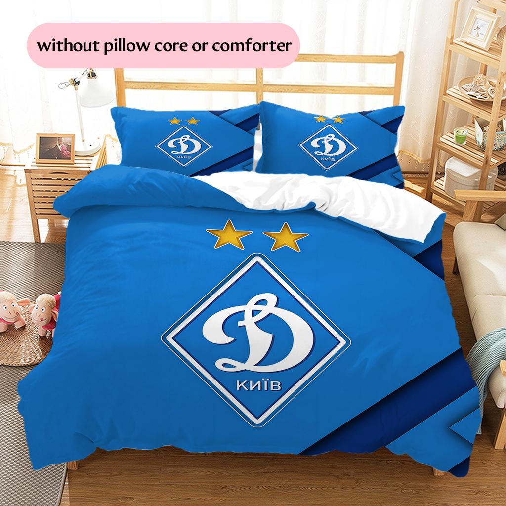 Dynamo Kyiv Pattern Bedding Quilt Set Home Decoration Gift (1 * duvet cover + 2 * pillowcase without core)