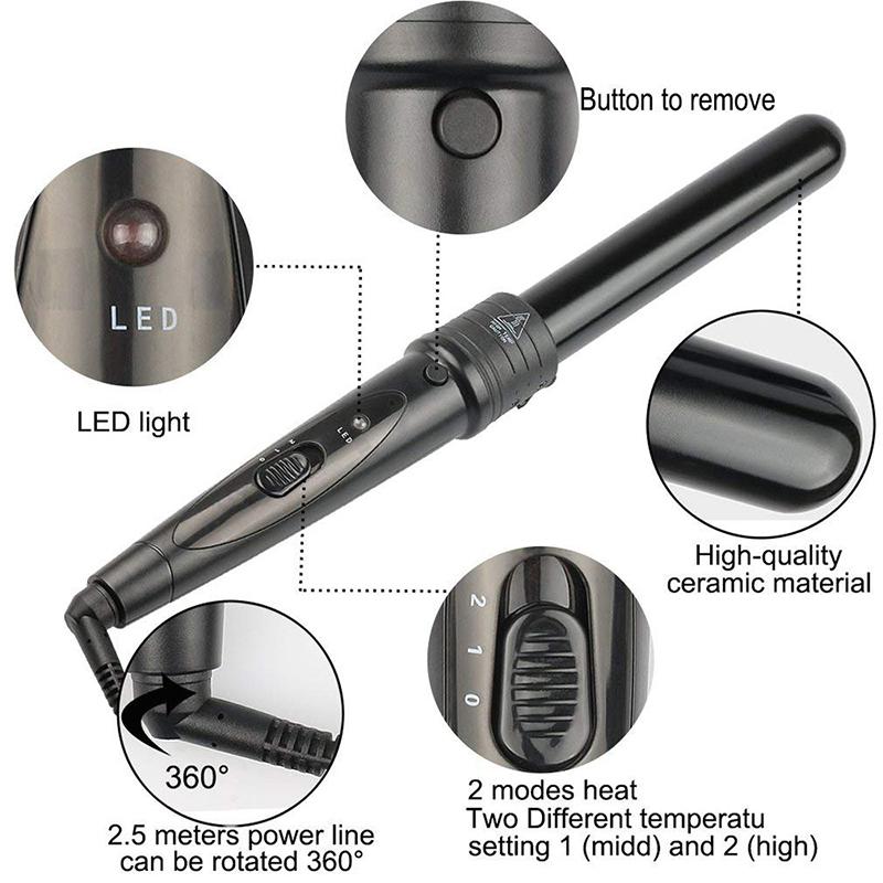 5 In 1 Hair Curling Iron With Clip Multi-Functional Ceramic Tube Change Curling Iron Hair Style Tools