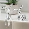 3D Electroplated Long-Eared Rabbit Ornament - Cute Cross-Border Light Luxury Decor