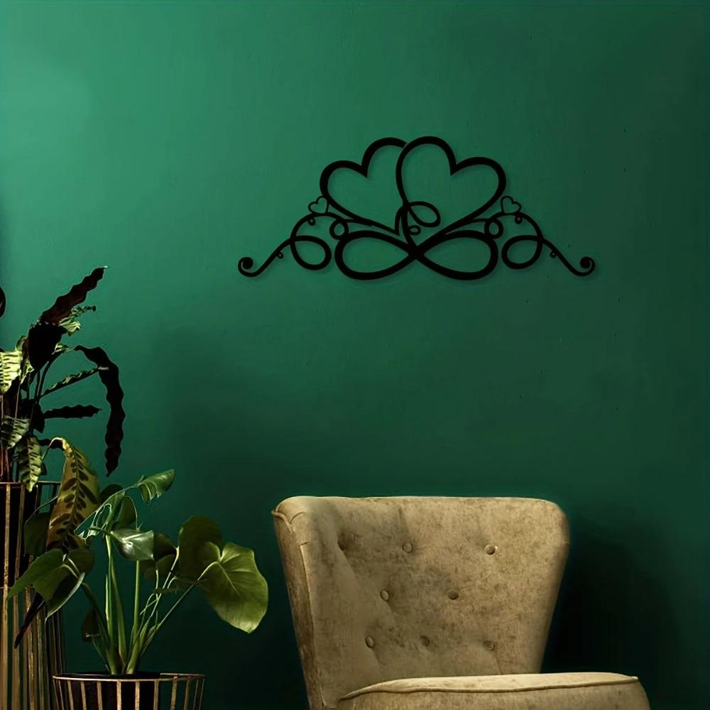 Двойная любовь бабочка железная подвесная рама элегантный внутренний декор для гостиной и спальни, идеально подходит для украшения стен на открытом воздухе