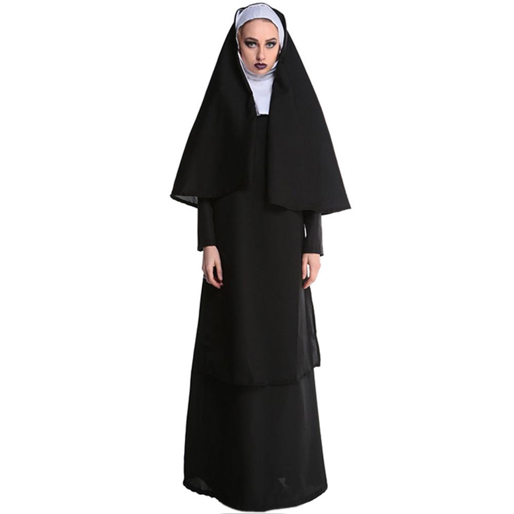 1 100% Polyester Nun Costume Adult Female European And American Masquerade Cosplay Stage Costume