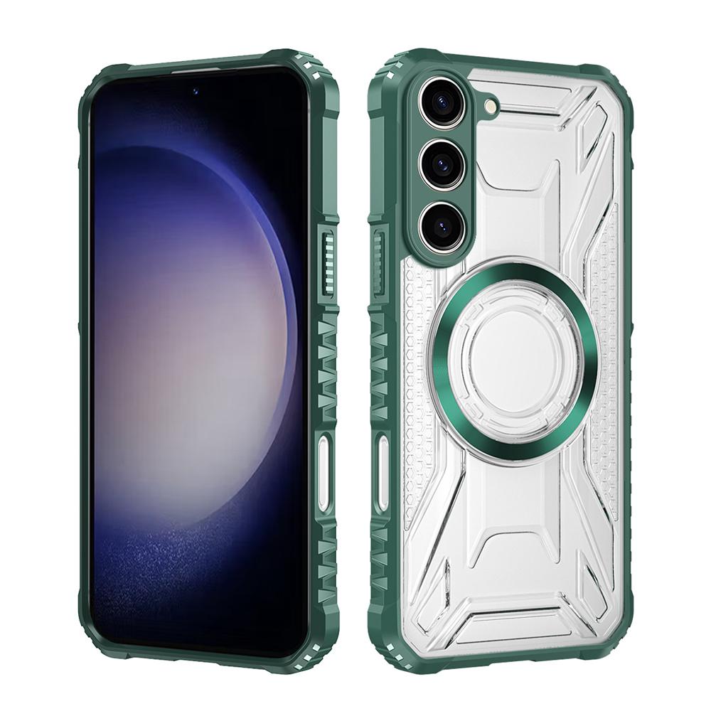 KEYSION Прозрачный магнитный чехол для Samsung S22 S23 Ultra 5G S23+ Ударопрочная задняя крышка для телефона для Galaxy S23 S21 S20 FE 5G