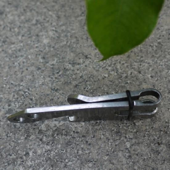 Зажим для денег, многофункциональный мини-тонкий кошелек из нержавеющей стали, минималистичный карабин, крючки-защелки