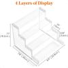 4-ярусные прозрачные подставки для дисплея Пластиковые органайзеры для фигурок, кексов, парфюмерии, десертов Настольная подставка для организации и