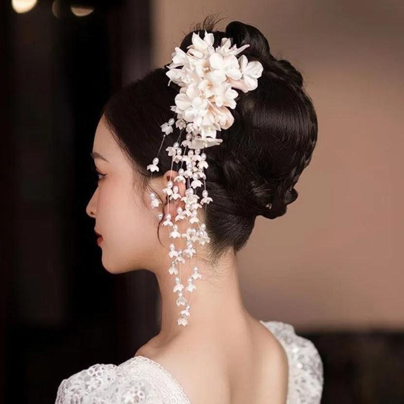 Свадебный головной убор феи роскошные заколки с цветами темпераментный свадебный головной убор аксессуары для волос