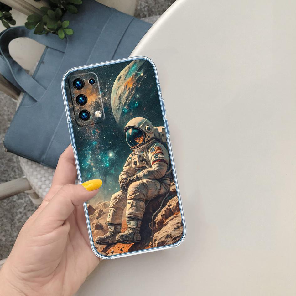 PP7 Космический Астронавт Луна Мягкий Прозрачный Чехол для Телефона для Motorola Moto G7 G8 G9 G84 G85 G73 G24 G15 Z2 Play Power Plus