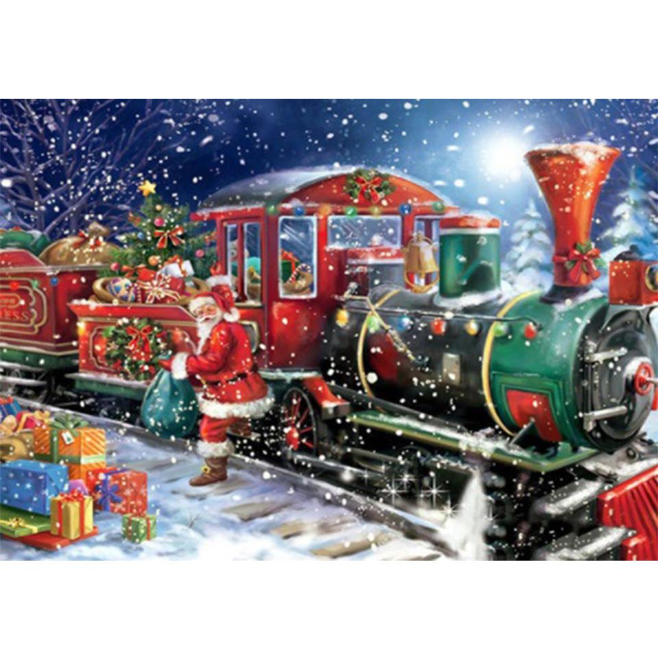 Christmas 5D DIY Diamond Painting Landscape Rhinestone Picture Cross Stitch Kit Full Diamond Embroidery Mosaic Home Decoration