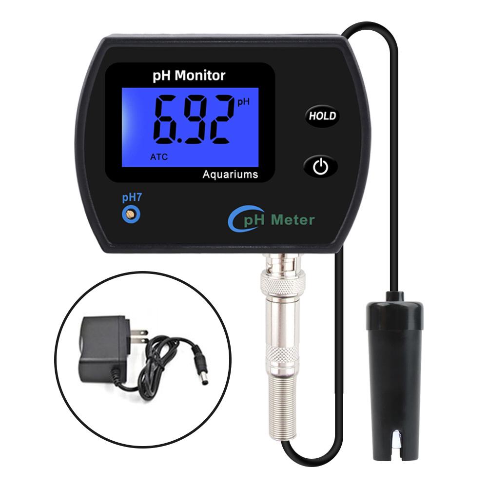 PH Temperature Meter Digital Multi-Parameter Water Tester Accurate Wall Mounted Online Hydroponics Tool for Aquariums Fish Tank