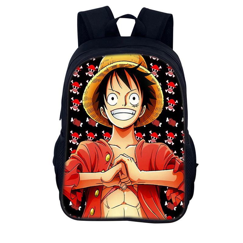 One Piece Обезьяна D. Школьный рюкзак Луффи для ребенка Легкий детский рюкзак Модный рюкзак Лучший подарок