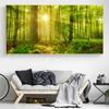 Landscape Sunlight Green Trees Leaves Forest Canvas Painting Nature Posters and Prints Wall Art Pictures Home Decor No Frame