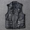 Harley Motorcycle Leather Vest Men's Head Layer Cowhide Slim Youth Short Fashion Vest Motorcycle Suit