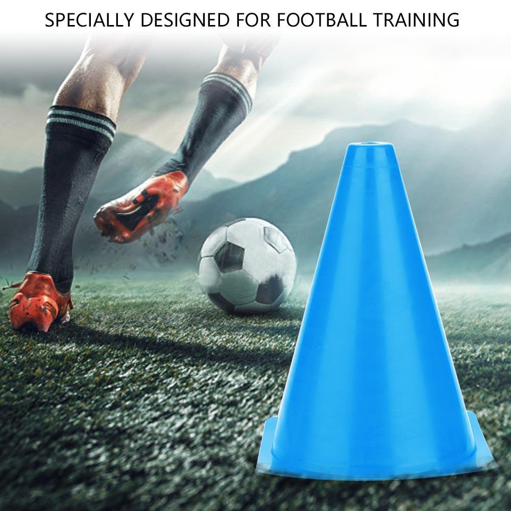6pcs 18cm Soccer Training Cone Football Barriers Plastic Marker Holder Accessory (Red)