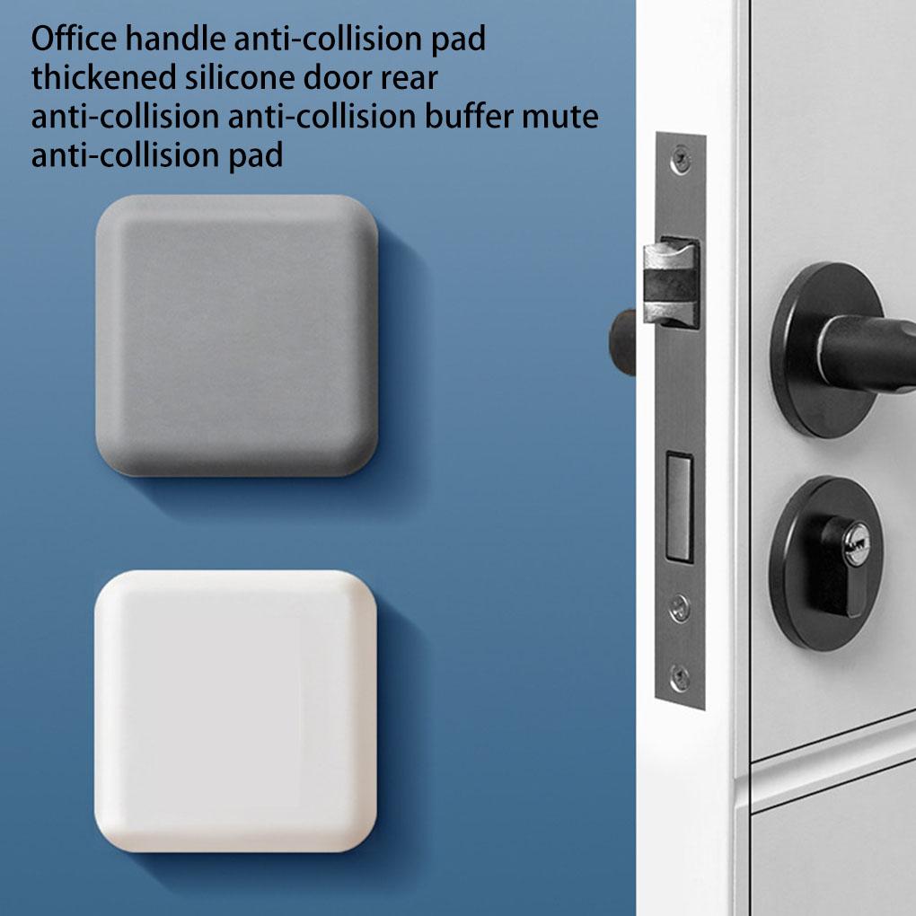 Квадратный дверной стопор, силиконовый, однотонный, съемный, 9 мм, клейкий, без перфорации, защитный чехол для стены офиса, холодильника
