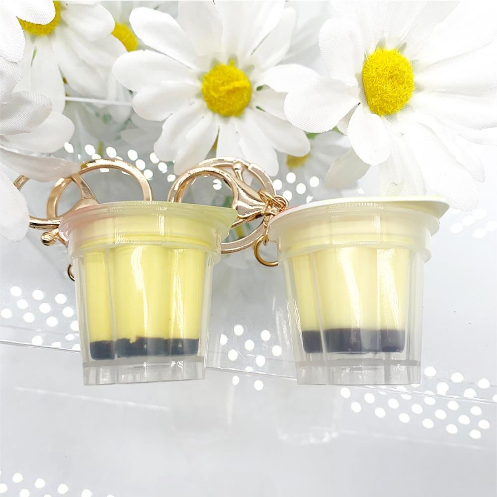 Креативный миниатюрный брелок в виде пудинга, еда для игры, медленно восстанавливающийся, подвеска для сжимания, брелок в виде пудинга, детские игрушки