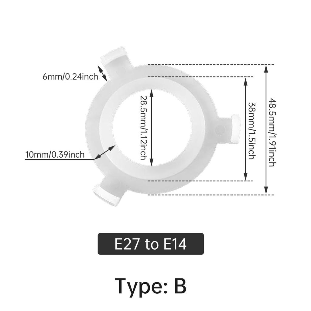 Переходник для абажура E27 на E14 Переходник для патрона лампы E27 на E26 для светильника