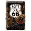 Жестяная табличка Route 66 Ржавый Коллаж Американские Товары Интерьер