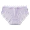 Mid-rise Briefs Thin Breathable Lace Decor Panties for Inner Wear