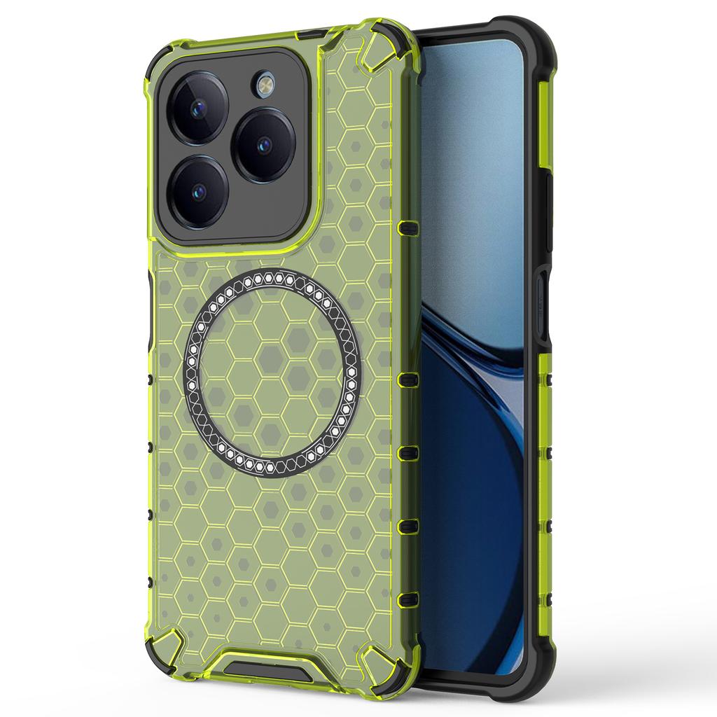 Для Realme C61 4G/C63 4G/Narzo N63 4G Магнитный чехол из ТПУ+ПК с сотовой текстурой