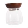 Clear Glass Jar Food Container Coffee Fashionable Canister for Kitchen