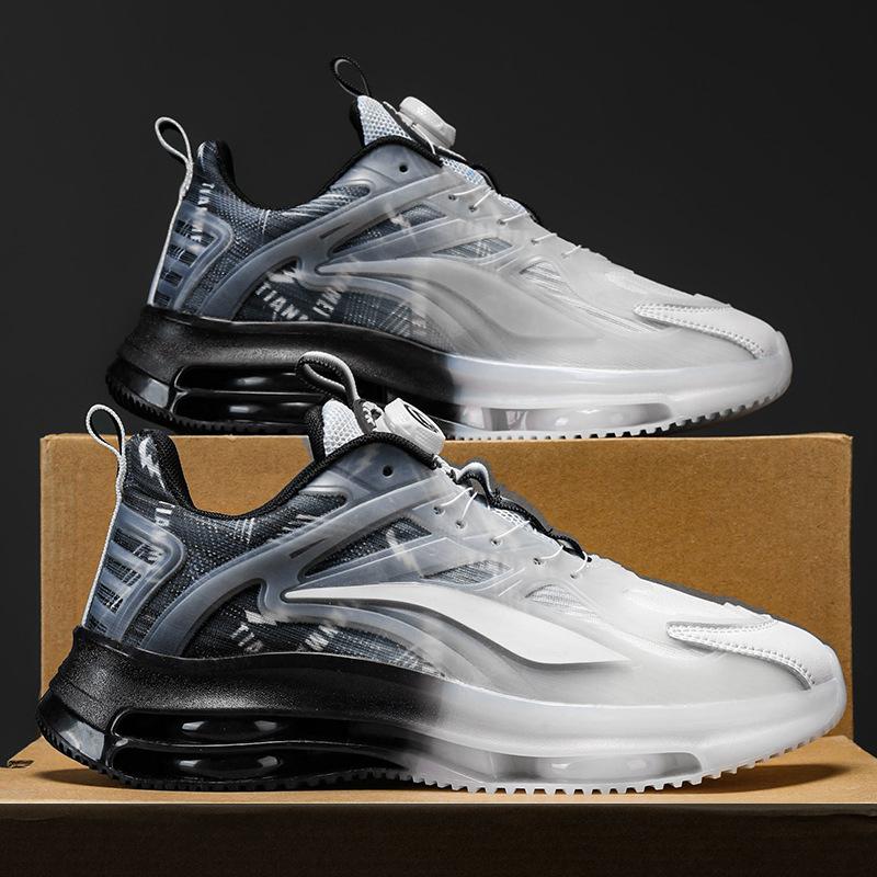 Мужская обувь большого размера, летняя, дышащая, сетчатая, повседневная, спортивная обувь, усиленная, вращающаяся кнопка, воздушная подушка, мягкая подошва, daddy tide