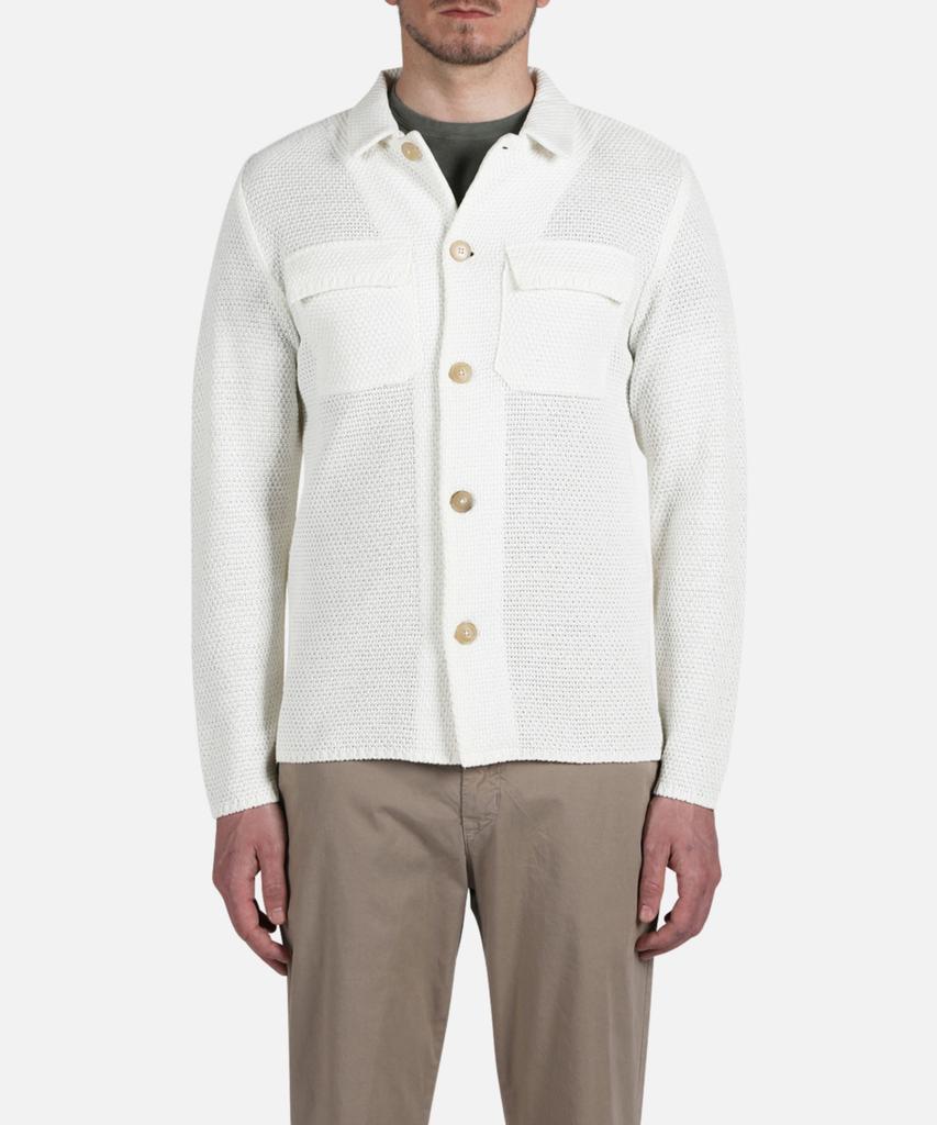 Panicale Ivory Pocket Knit Cardigan